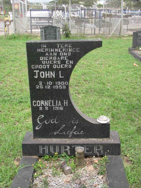 HURTER John L. 1900-1958 &amp; Cornelia H. 1916-