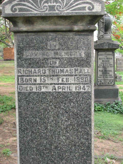 HALL Richard Thomas 1890-1947