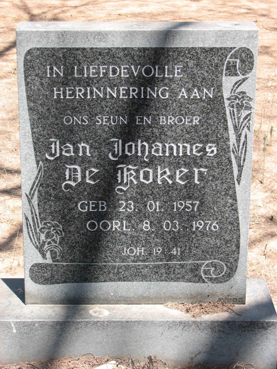 KOKER Jan Johannes, de 1957-1976
