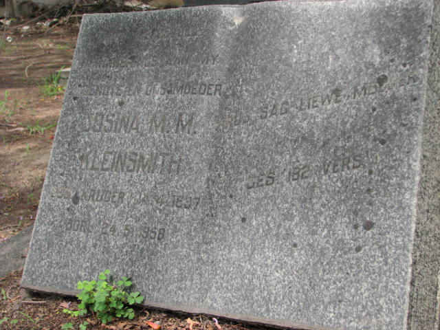 KLEINSMITH Josina M.M. nee KRUGER 1897-1958