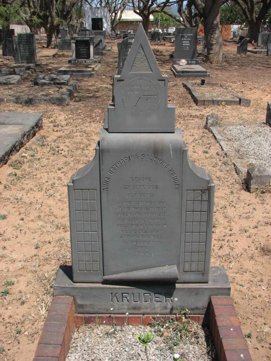 KRUGER Anna Catharina Salomina 1906-1952