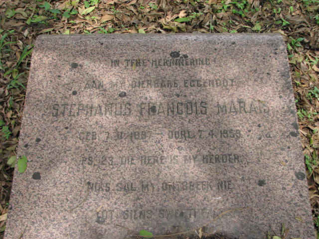 MARAIS Stephanus Francois 1887-1959