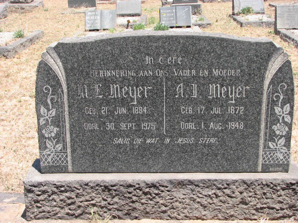 MEYER A.J. 1872-1948 &amp; M.L 1884-1975