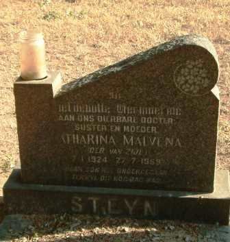 STEYN Catharina Malvena nee VAN ZIJL 1924-195?