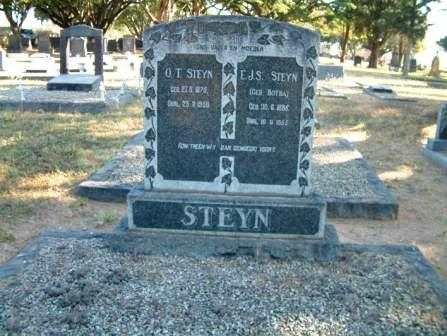 STEYN O.T. ??-?? &amp; E.J.S. ??-??