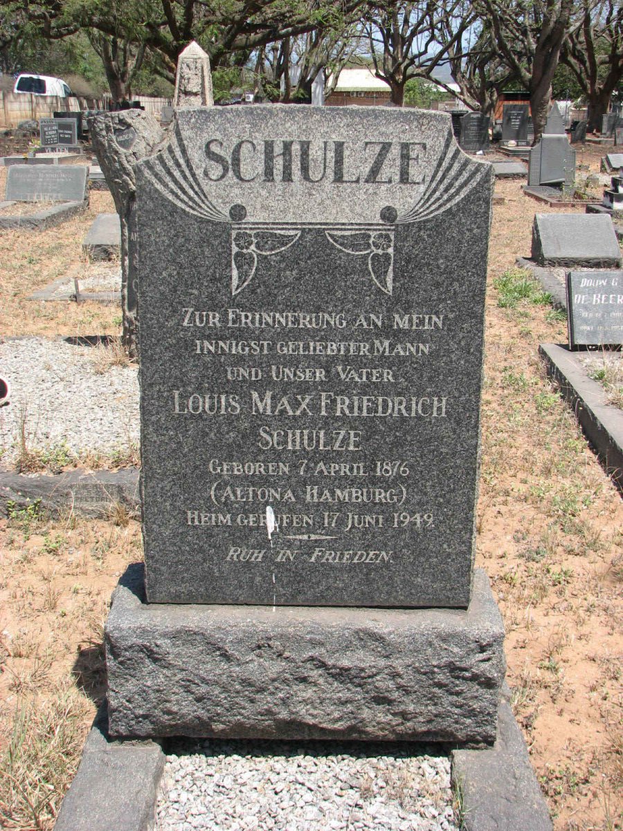 SCHULZE Louis Max Friedrich 1876-1949