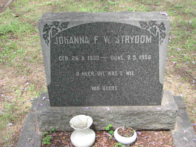 STRYDOM Johann F.W. 1939-1958