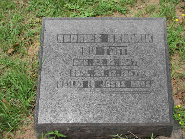 TOIT Andries Henderik, du 1947-1947