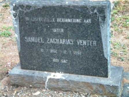 VENTER Samuel Zacharias 1862-1946