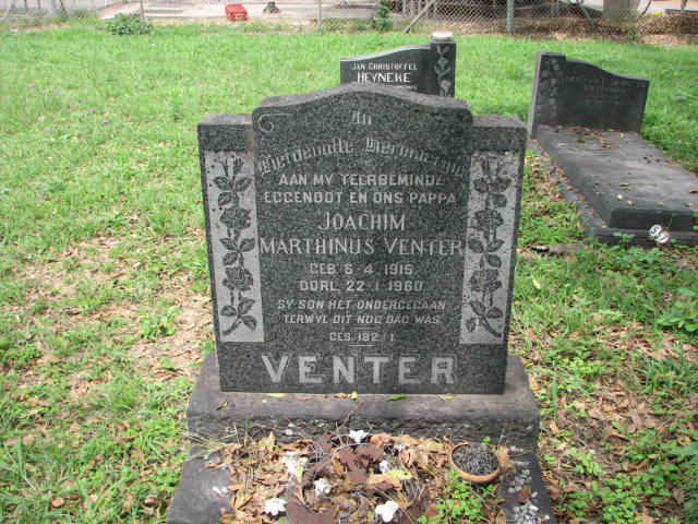 VENTER Joachim Marthinus 1915-1960