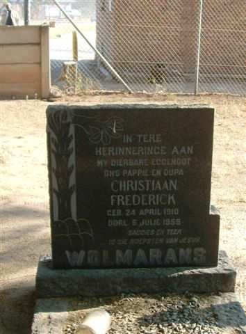 WOLMARANS Christiaan Frederick 1910-1959