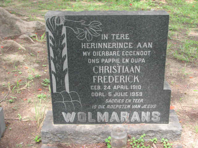 WOLMERANS Christiaan Frederick 1910-1959