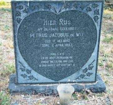 WIT Petrus Jacobus, de 1880-1947