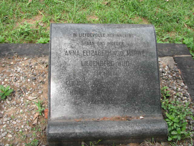 WIID Anna Elizabeth v.d. Merwe Liebenberg nee NAUDE 18?7-195?