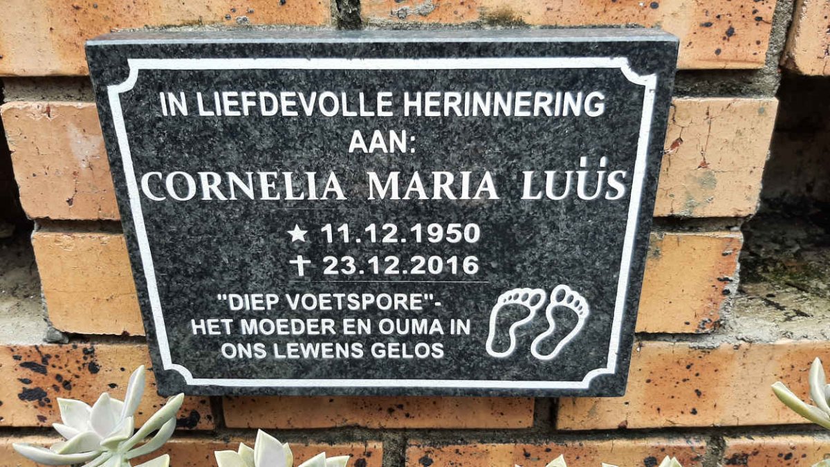LUÜS Cornelia Maria 1950-2016