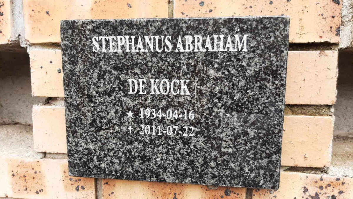KOCK Stephanus Abraham, de 1934-2011