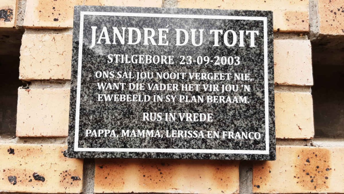 TOIT Jandré, du 2003-2003