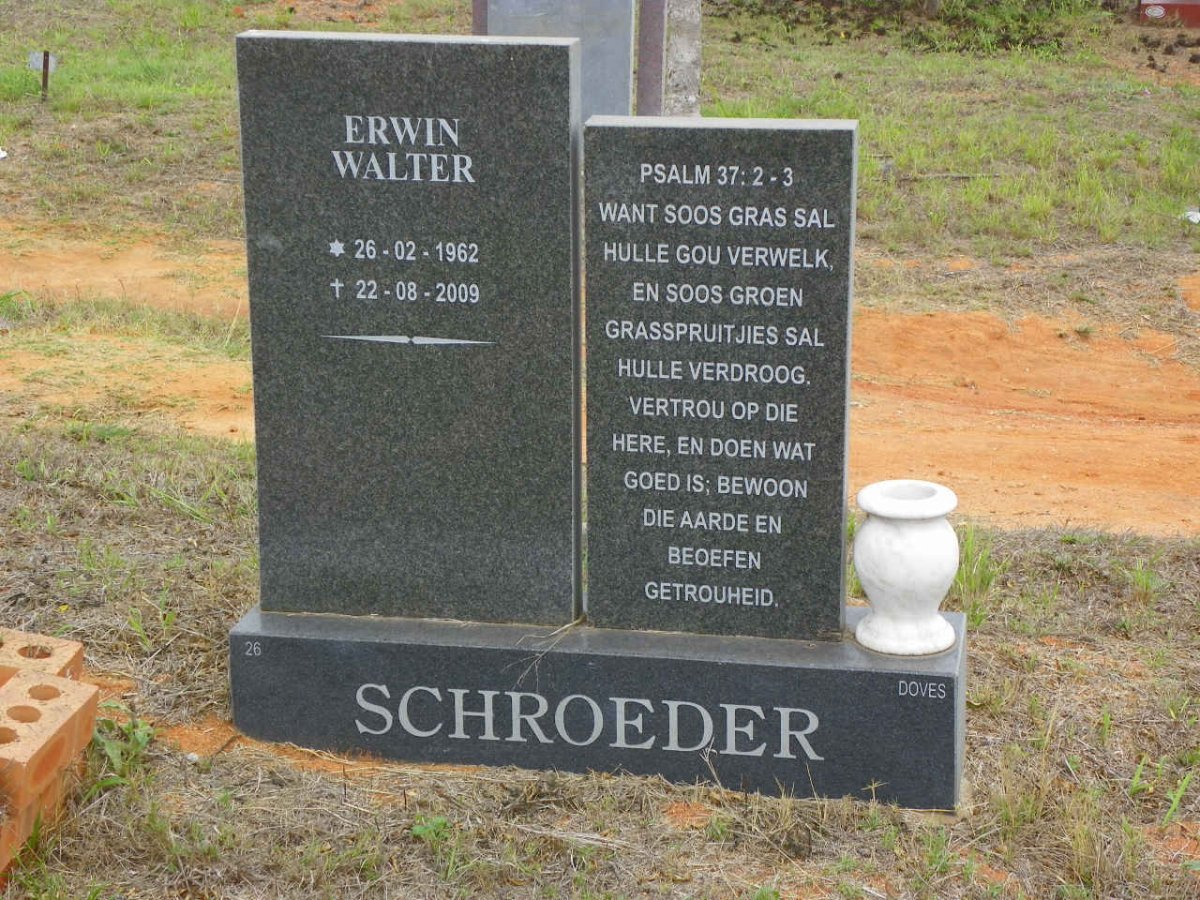 SCHROEDER Erwin Walter 1962-2009
