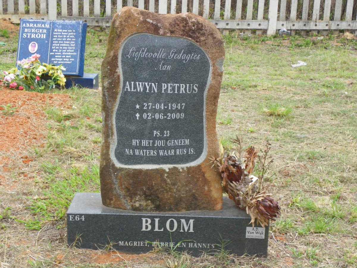 BLOM Alwyn Petrus 1947-2009