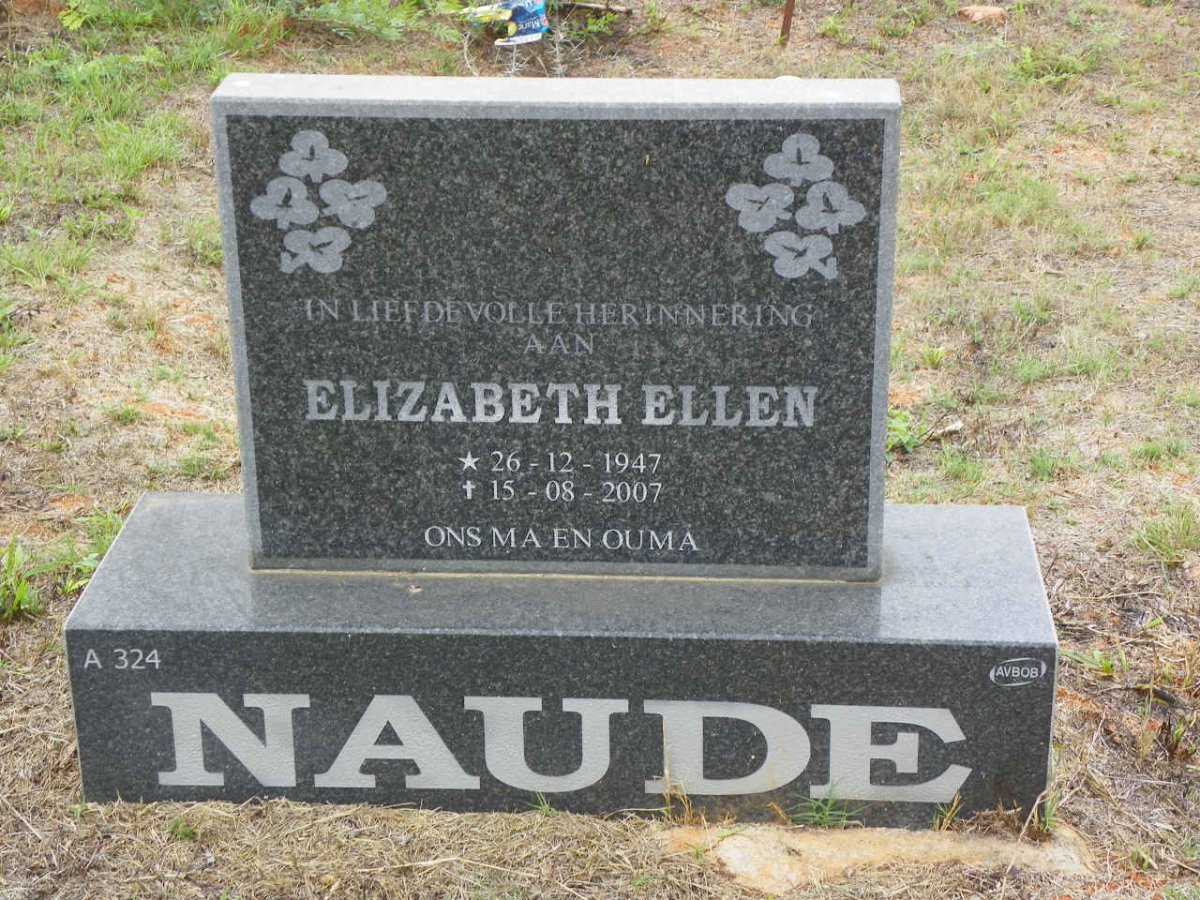 NAUDE Elizabeth Ellen 1947-2007