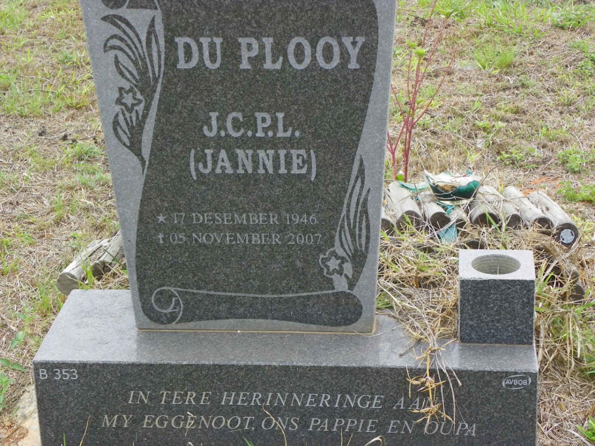 PLOOY J.C.P.L., du 1946-2007
