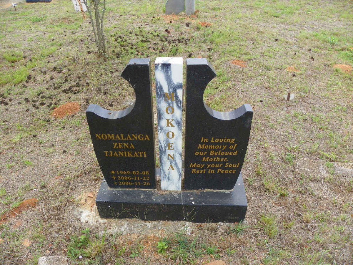 MOKOENA Nomalanga Zena Tjanikati 1969-2006