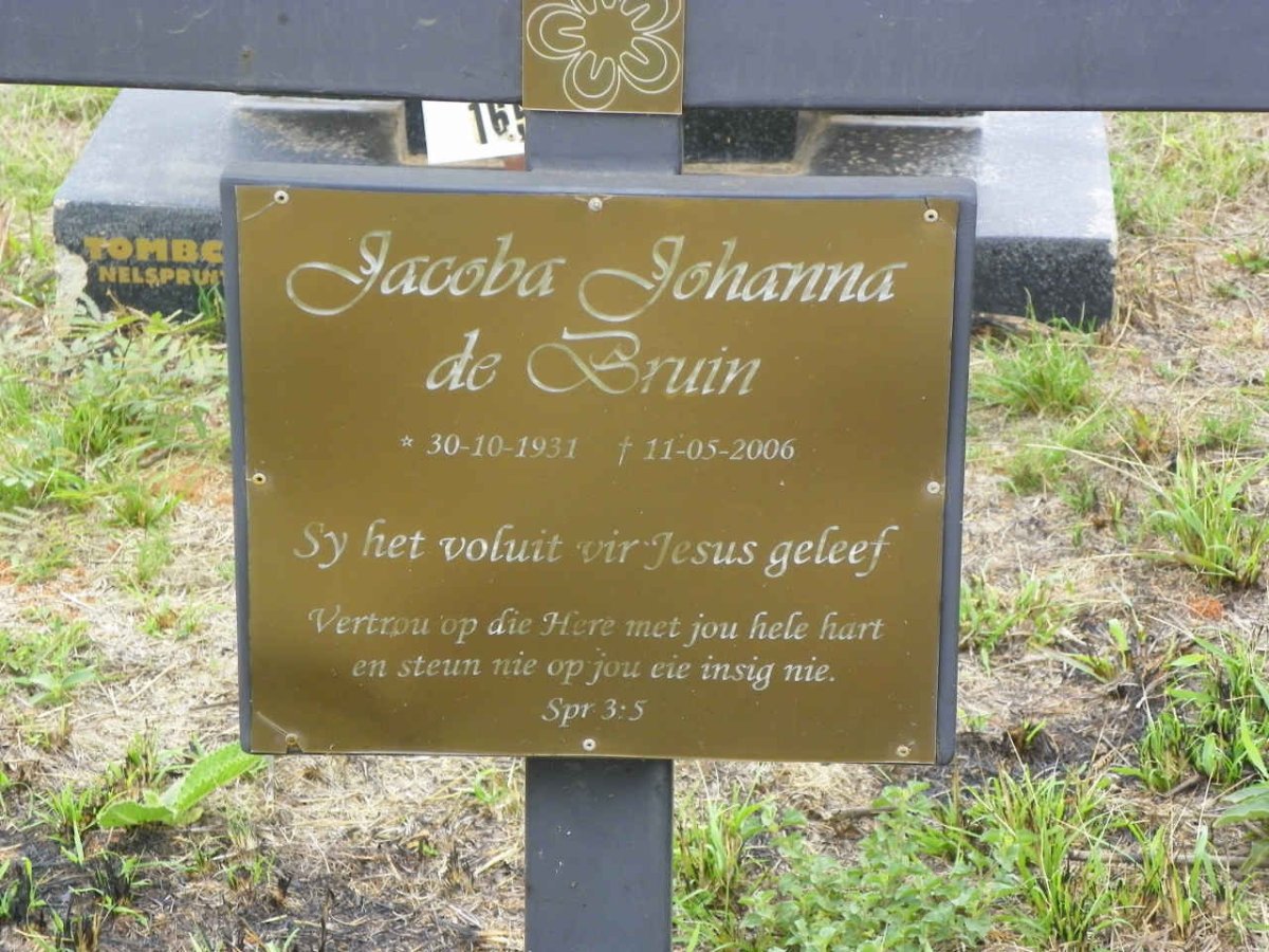 BRUIN Jacoba Johanna, de 1931-2006