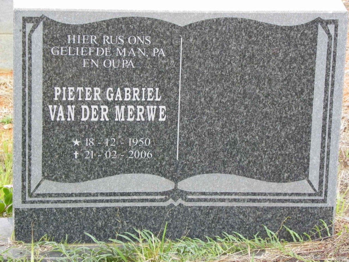 MERWE Pieter Gabriel, van der 1950-2006