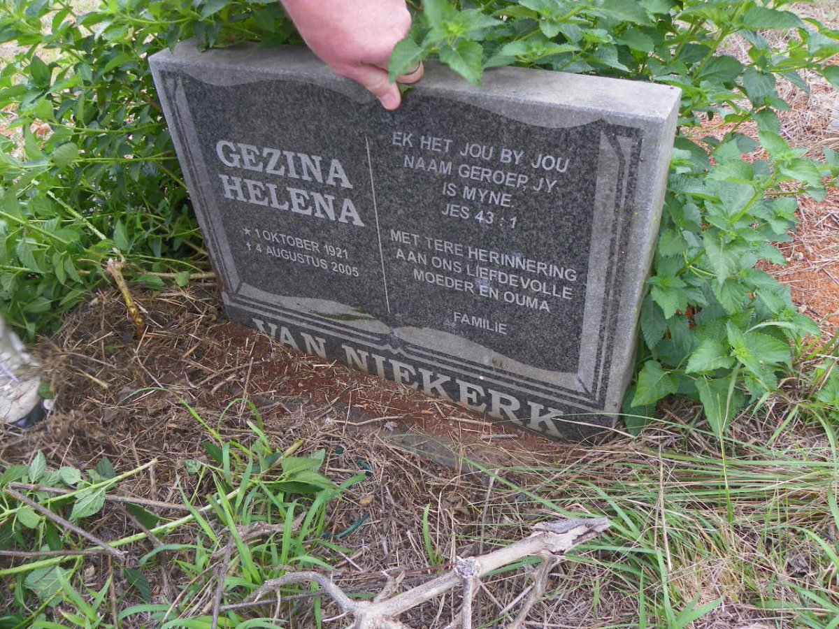 NIEKERK Gezina Helena, van 1921-2005