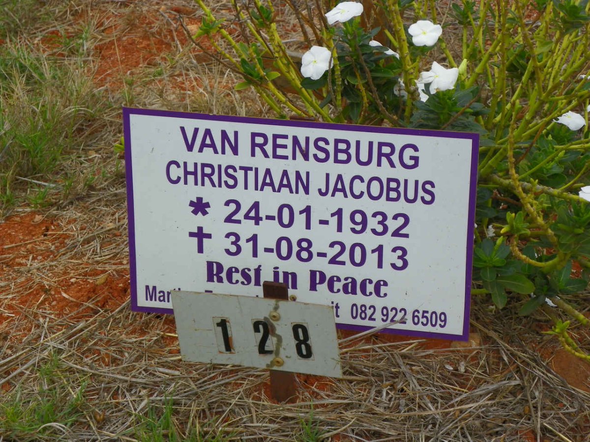 RENSBURG Christiaan Jacobus, van 1932-2013