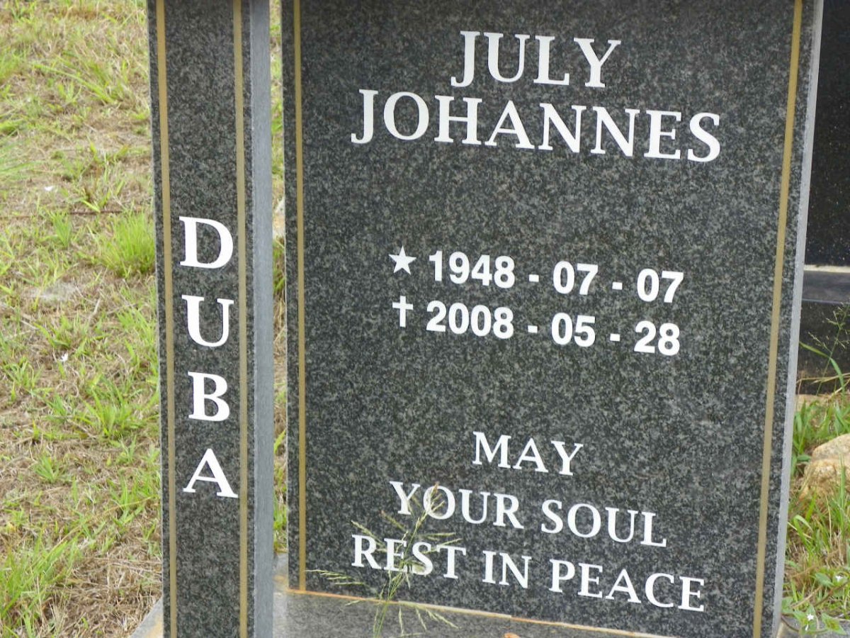 DUBA July Johannes 1948-2008