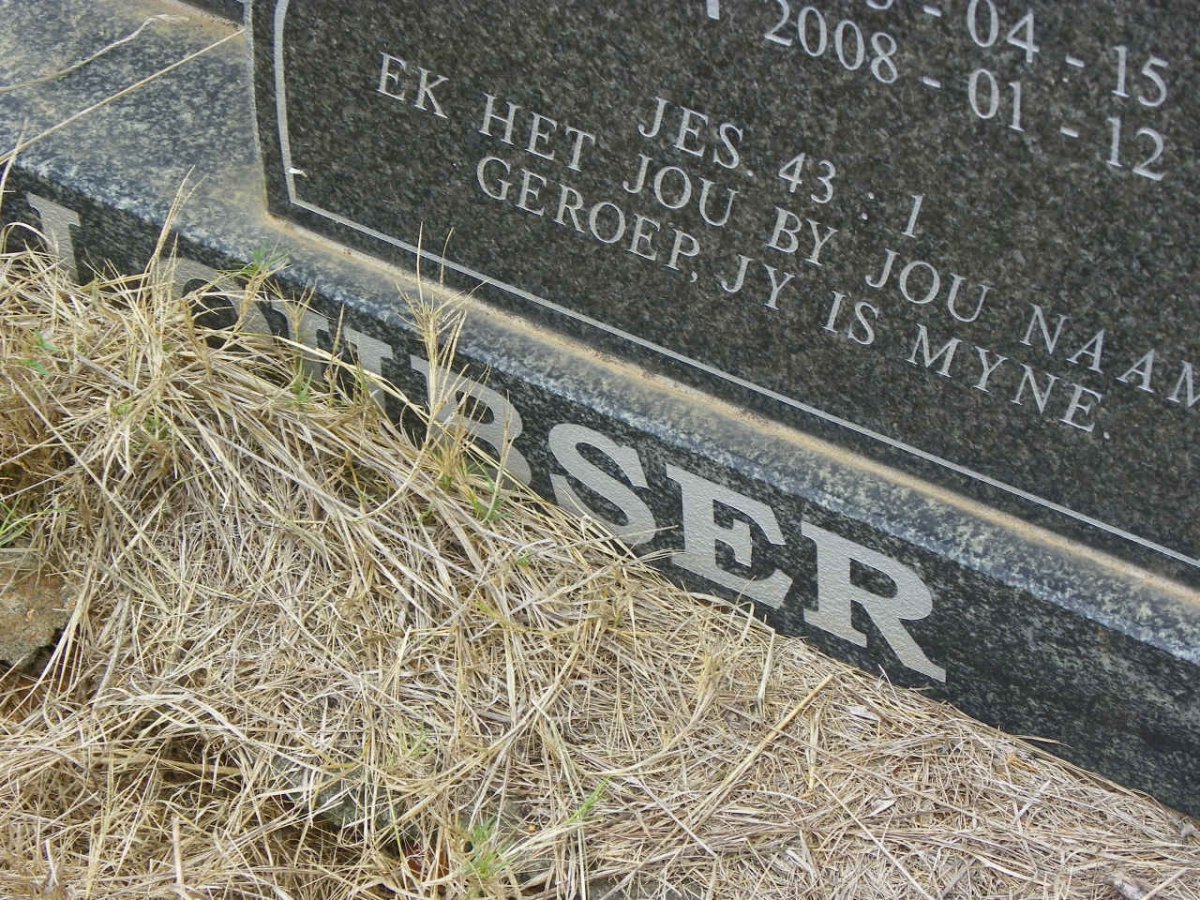 LOUBSER Eugene 1948-2008 &amp; Jacoba Johanna Maria 1943-2008
