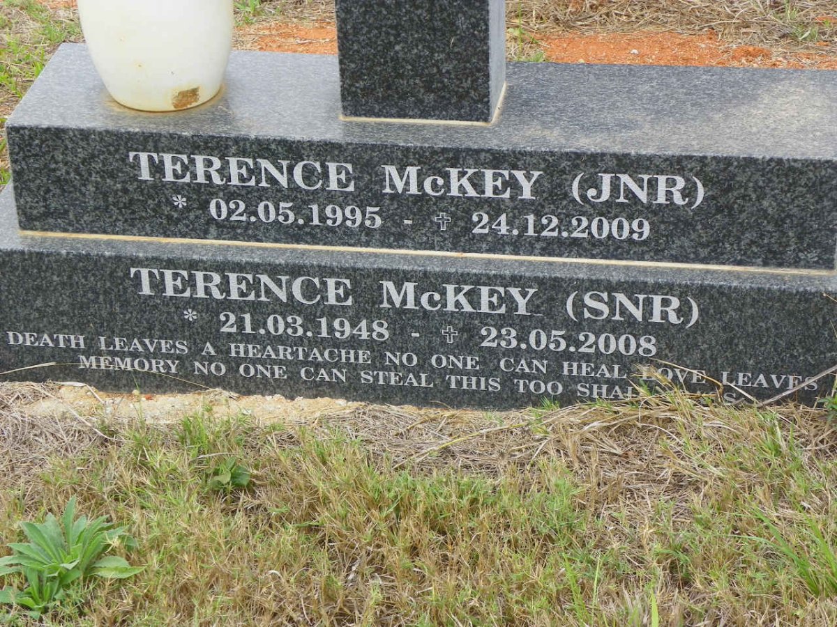 McKEY Terence 1948-2008 :: McKEY Marilyn Joyce Dart nee FERREIRA 1950-2010 :: McKEY Terence 1995-2009