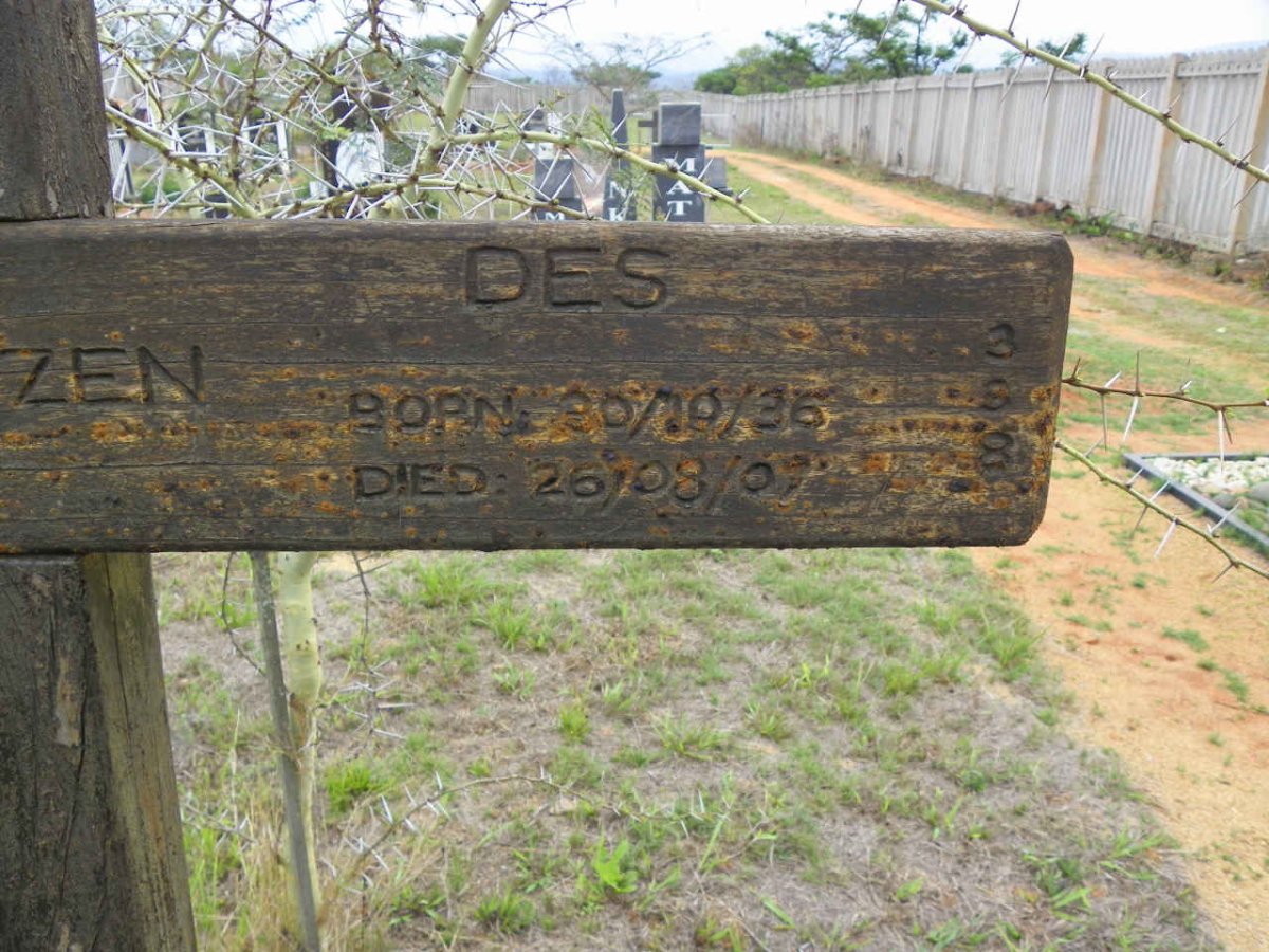 OOSTHUIZEN Des 1936-2007 &amp; Freda 1940-