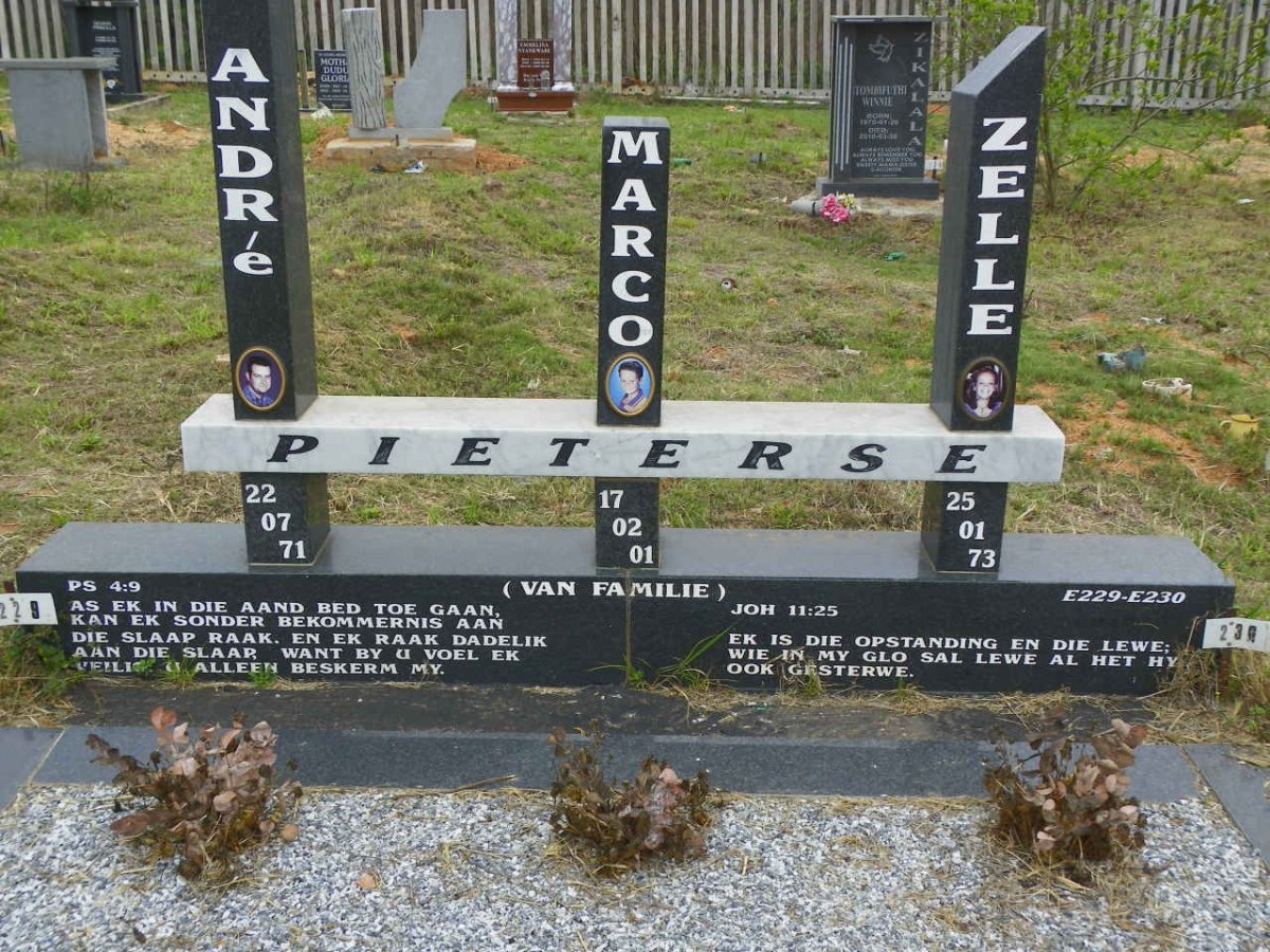 PIETERSE André 1971-2011 &amp; Zelle 1973-2011 :: PIETERSE Marco 2001-2011