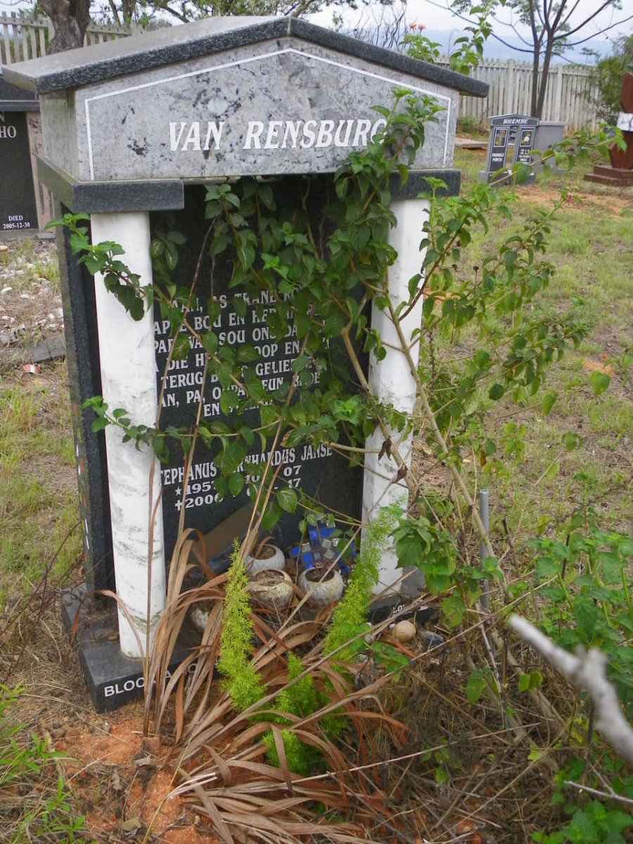 RENSBURG Stephanus Bernhardus Janse, van 1957-2006