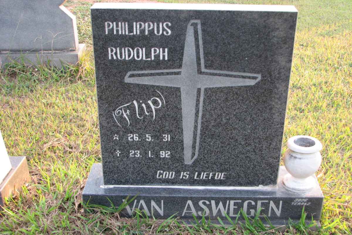 ASWEGEN Philippus Rudolph, van 1931-1992