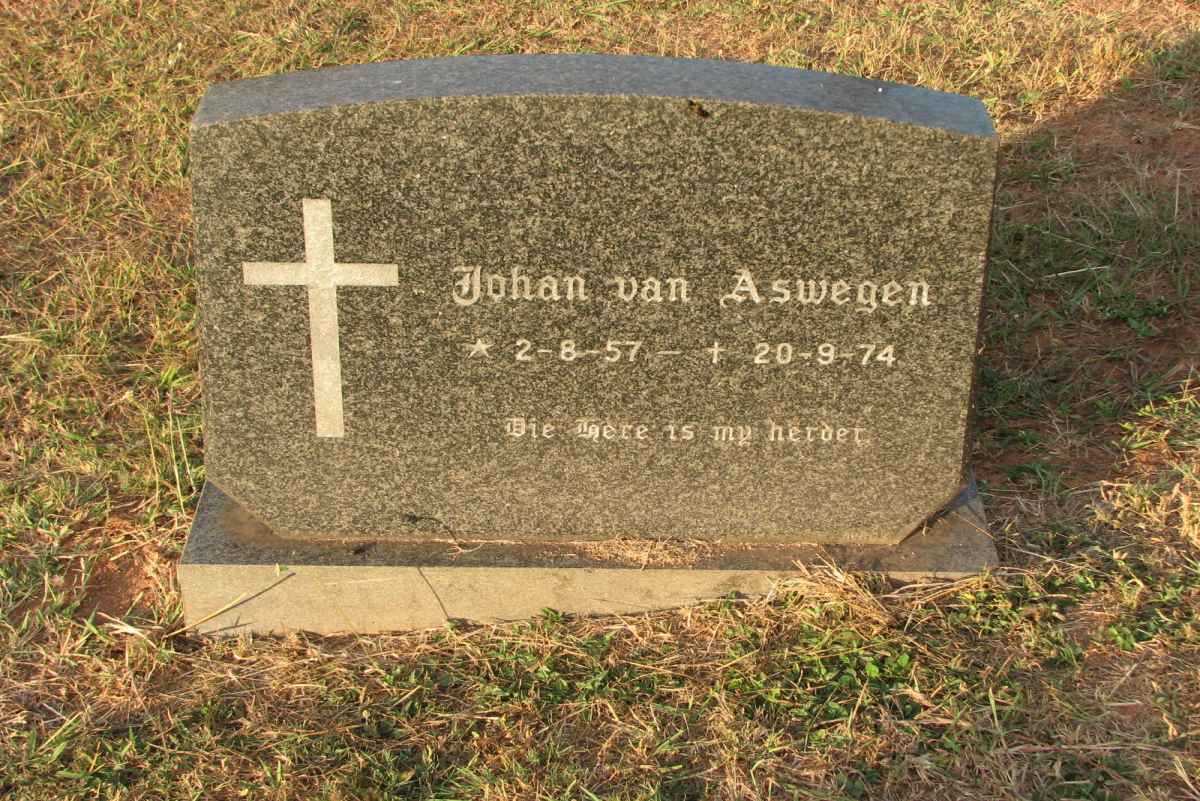 ASWEGEN Johan, van 1957-1974