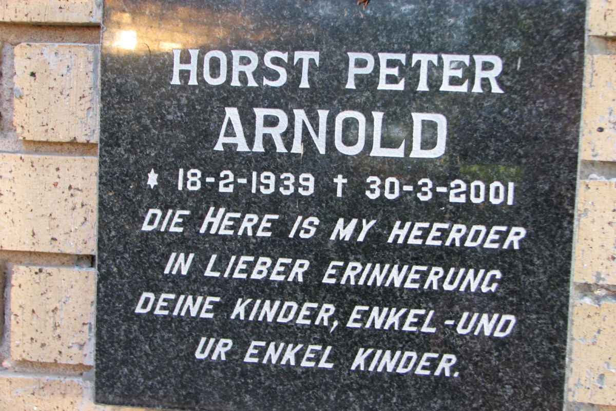 ARNOLD Horst Peter 1939-2001