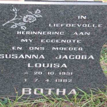 BOTHA Susanna Jacoba Louisa 1951-1982