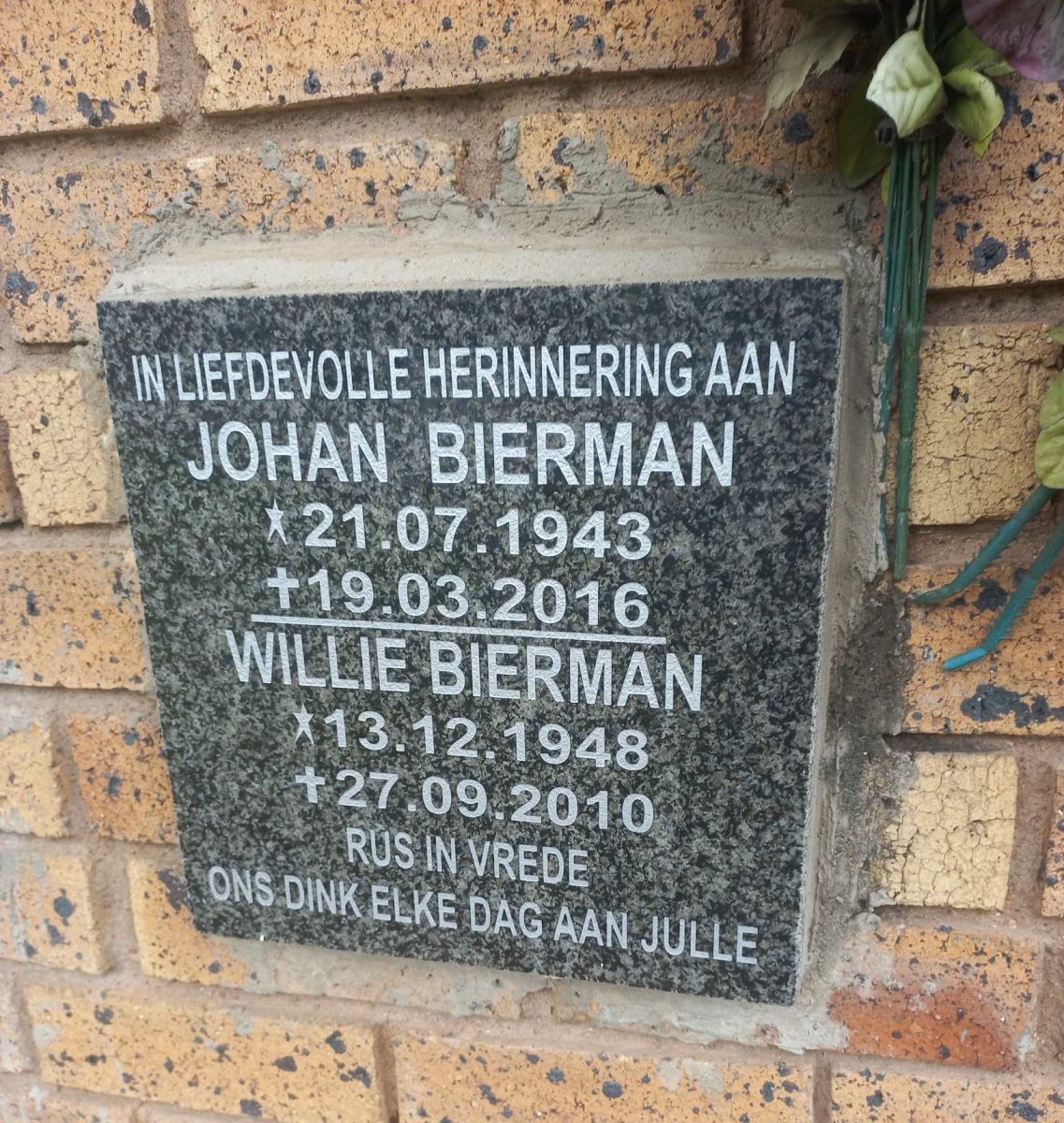 BIERMAN Johan 1943-2016 :: BIERMAN 1948-2010