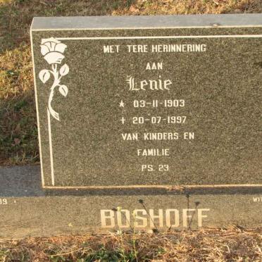 BOSHOFF Lenie 1903-1997