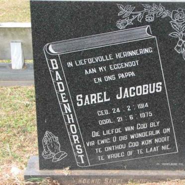 BADENHORST Sarel Jacobus 1914-1975