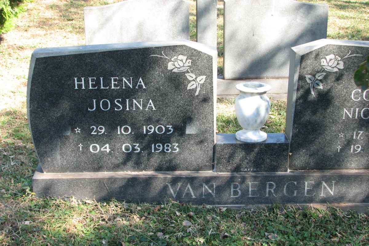 BERGEN Helena Josina, van 1903-1983