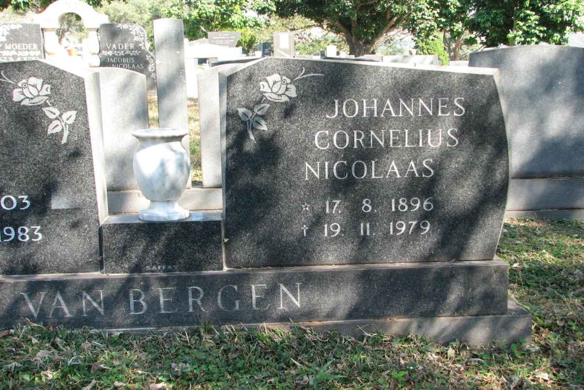 BERGEN Johannes Cornelius Nicolaas, van 1896-1979