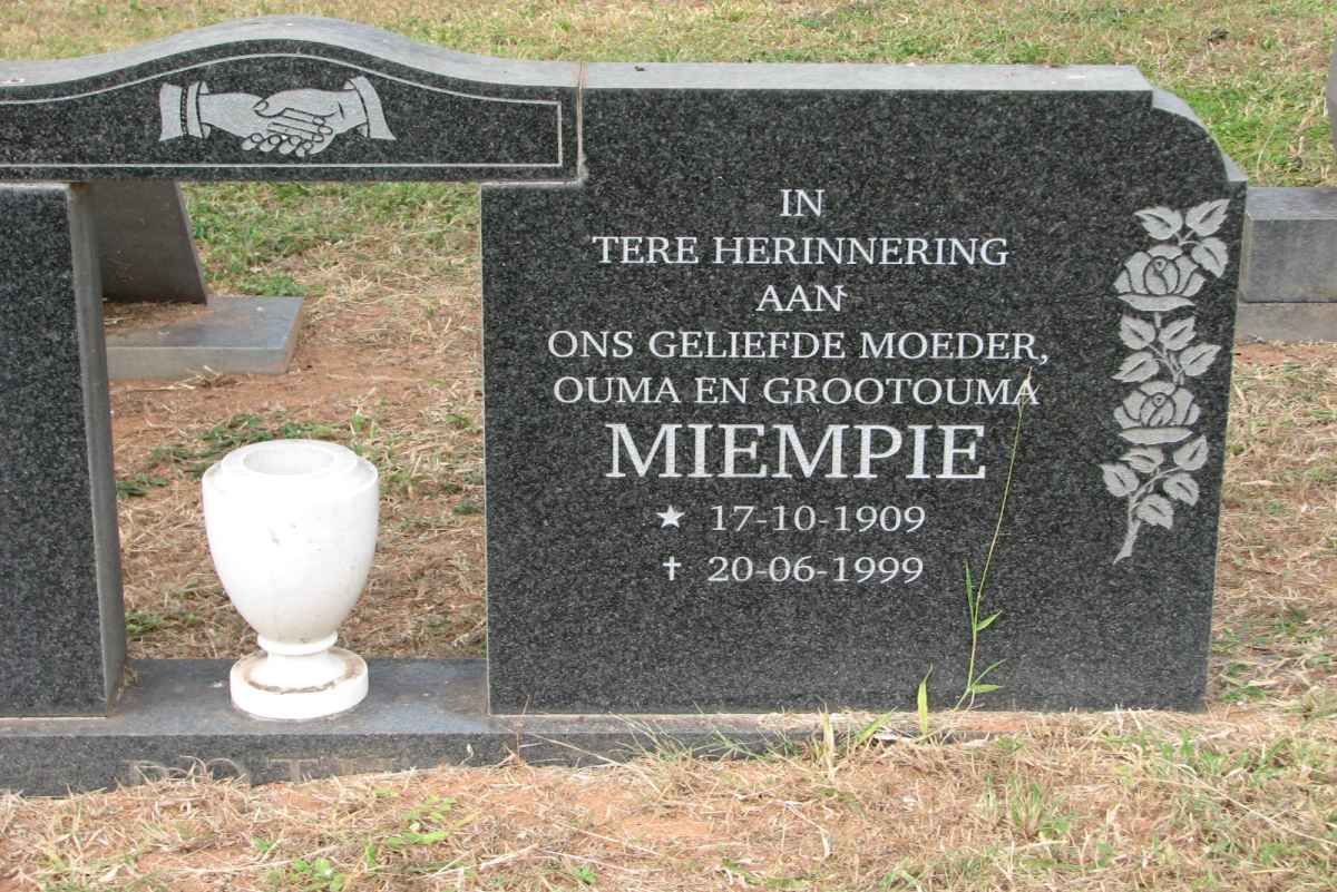 BOTHA  Miempie 1909-1999