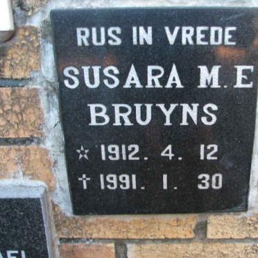 BRUYNS Susara M.E. 1912-1991