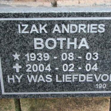 BOTHA Izak Andries 1939-2004