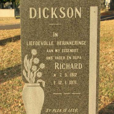 DICKSON Richard 1912-1971