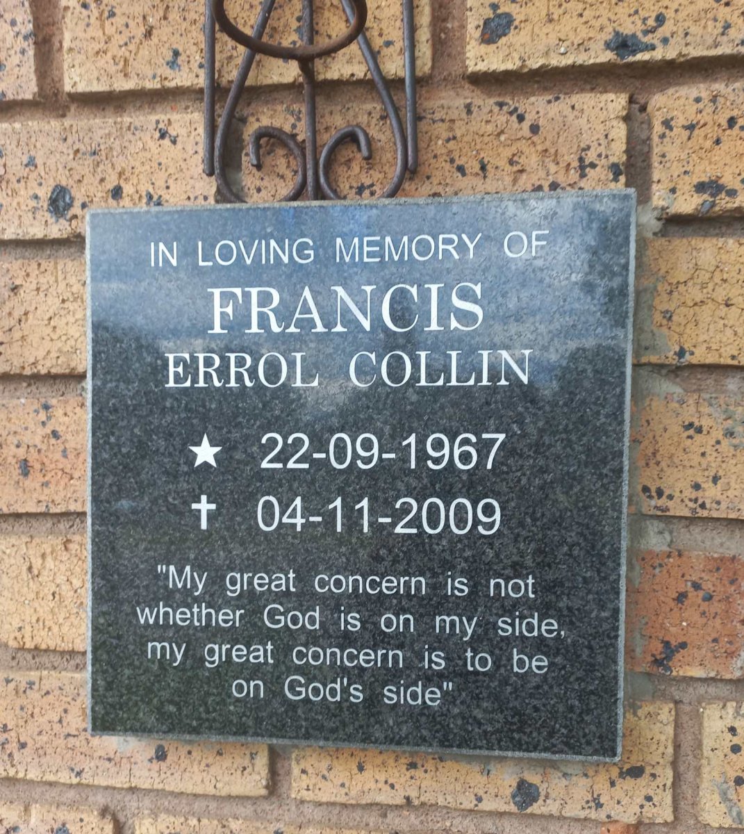FRANCIS Errol Collin 1967-2009